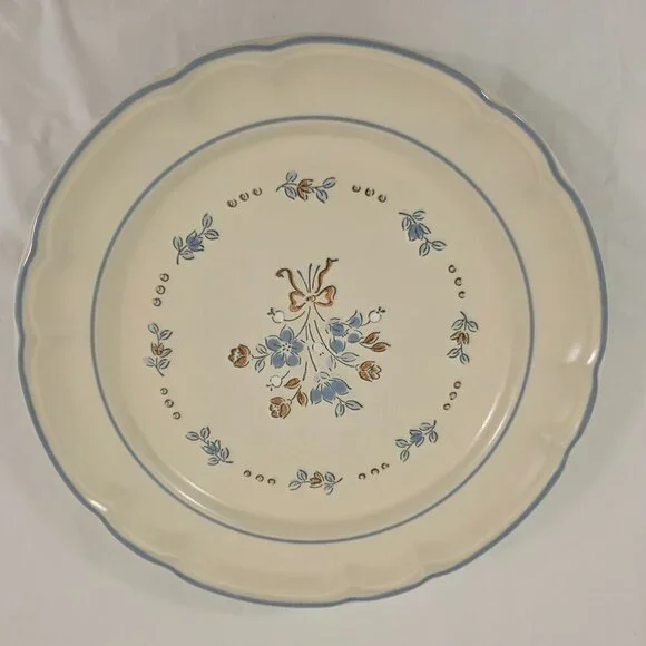 Cordella Bluet Hand Decorated 7 ¾” Stoneware Salad Luncheon Plates – Set of 4 - Picture 12 of 12